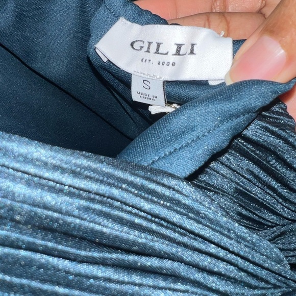 Gilli Blue Pleated Dress. NWT - Picture 5 of 7